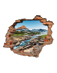 Adesivo Decorativo Buraco 3D Rio da Montanha