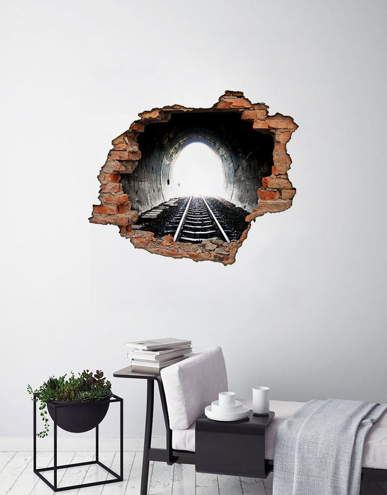 Adesivo Decorativo Buraco 3D Túnel