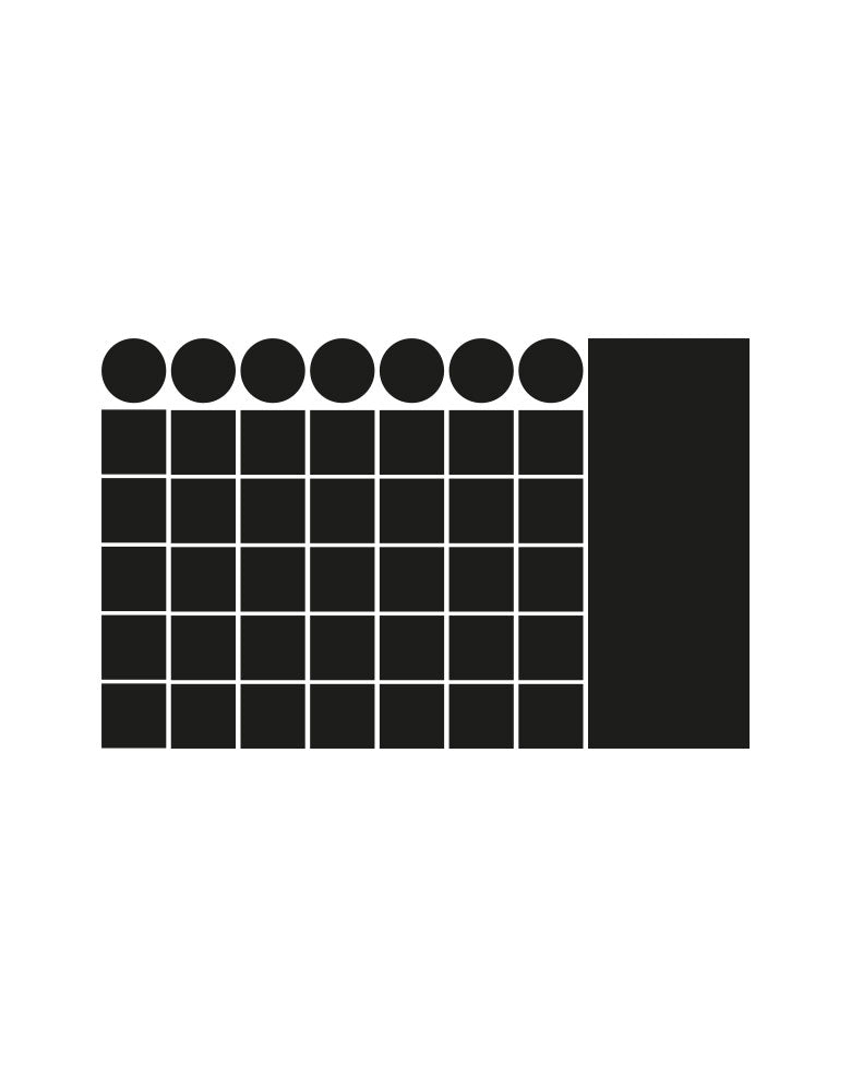 Adesivo de Lousa Formas Calendario 02