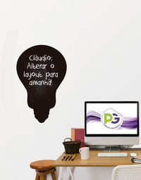 Adesivo de Lousa Formas Lâmpada