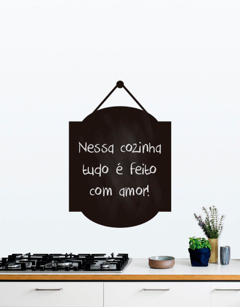Adesivo de Lousa Formas Placa
