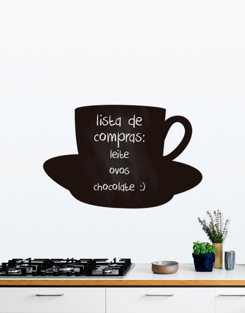 Adesivo de Lousa Formas Xícara de Café