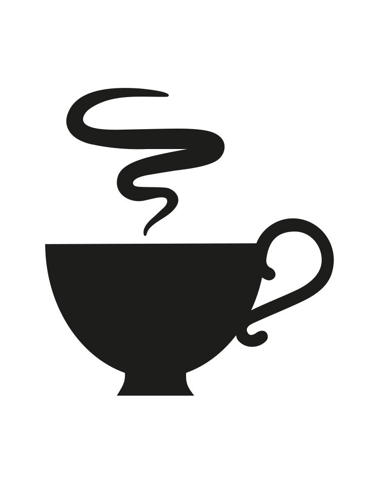 Adesivo de Lousa Formas Xícara de Chá