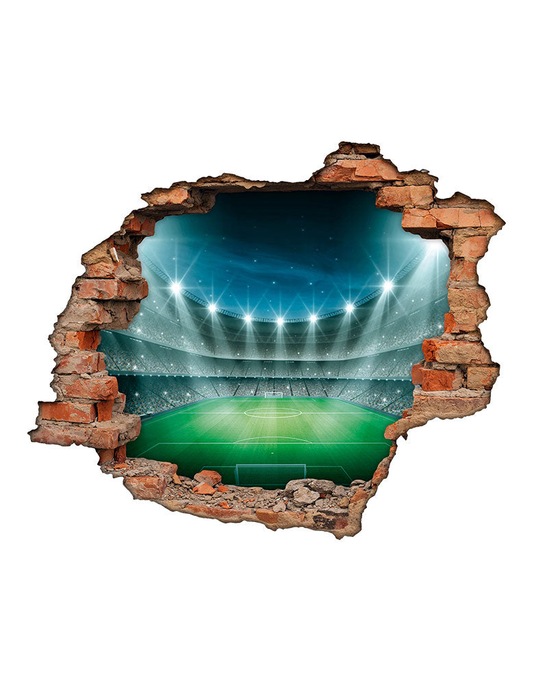 Adesivo Decorativo Buraco 3D Estádio de Futebol