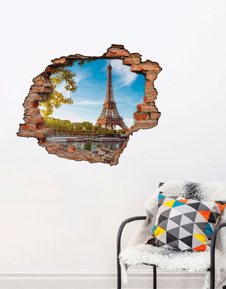 Adesivo Decorativo Buraco 3D França