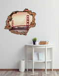 Adesivo Decorativo Buraco 3D Golden Gate