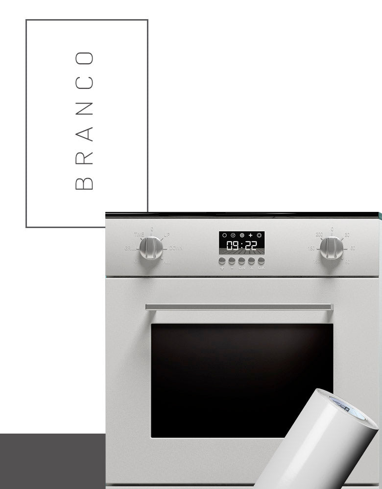 Adesivo para Fogão Branco Brilho