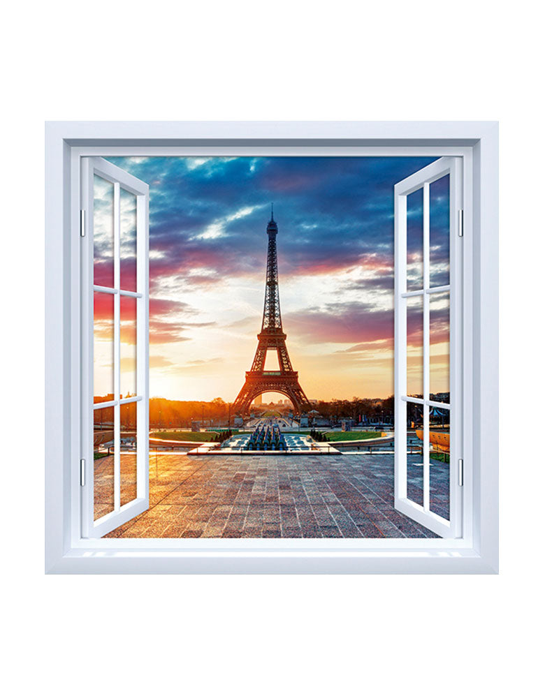 Adesivo de Janela Paris Romântica