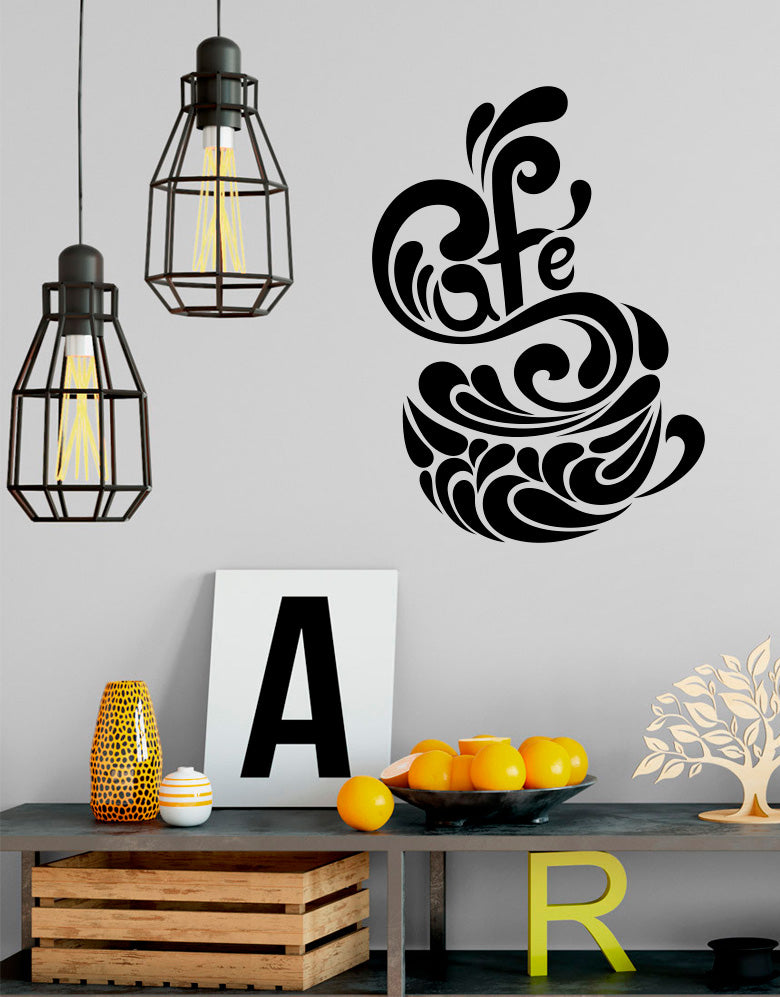 Adesivo Lettering Café
