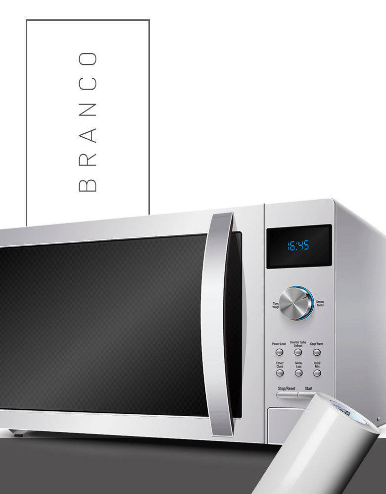 Adesivo para Microondas Branco Brilho