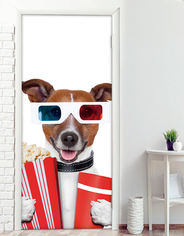 Adesivo Para Porta Dog Cinema