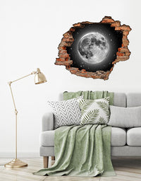Adesivo Decorativo Buraco 3D Lua Cheia