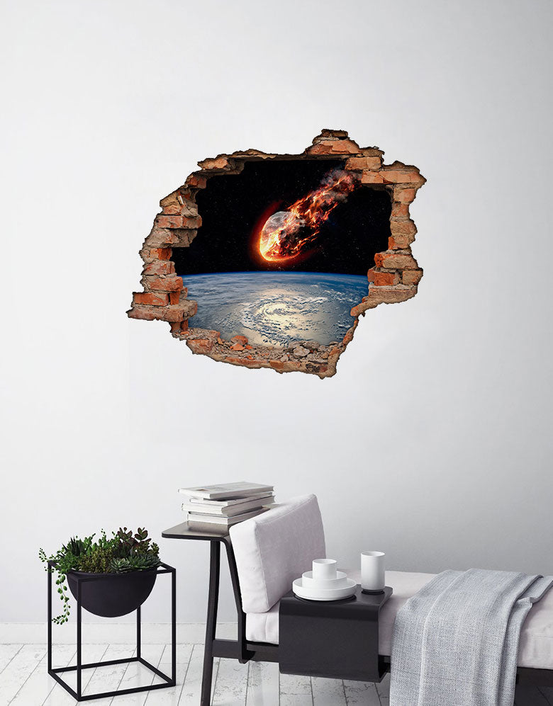 Adesivo Decorativo Buraco 3D Meteoro