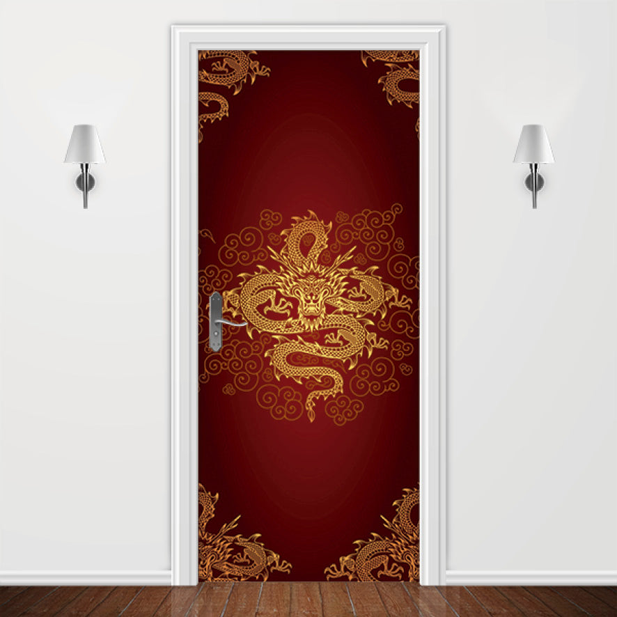 Adesivo para Porta Dragão Chinês