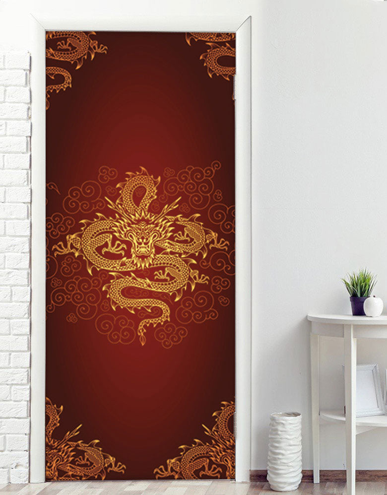 Adesivo para Porta Dragão Chinês