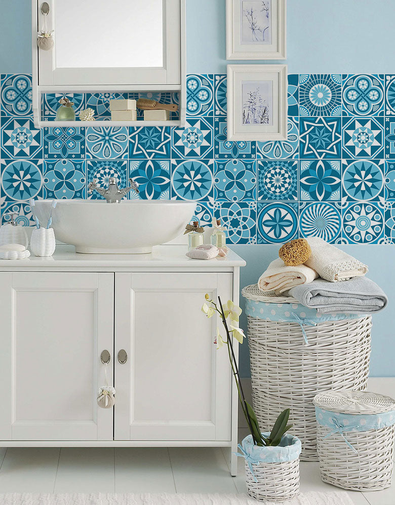 Papel de Parede Adesivo Azulejo Acqua