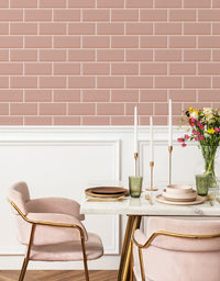 KIT DE 6 ROLOS - 1,50m x 50cm - Papel de Parede Adesivo Brick Metro Blossom