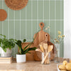 KIT DE 9 ROLOS - 2,50m x 50cm - Papel de Parede Adesivo Brick Vertical Menta