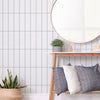 KIT DE 8 ROLOS - 1,00m x 50cm - Papel de Parede de Azulejo Brick Vertical Snow