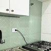 KIT DE 7 ROLOS - 1,00m x 50cm - Papel de Parede Adesivo Brick ZigZag Menta