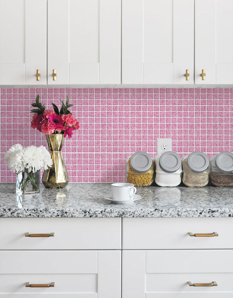 Papel de Parede Adesivo Pastilhas Camélia