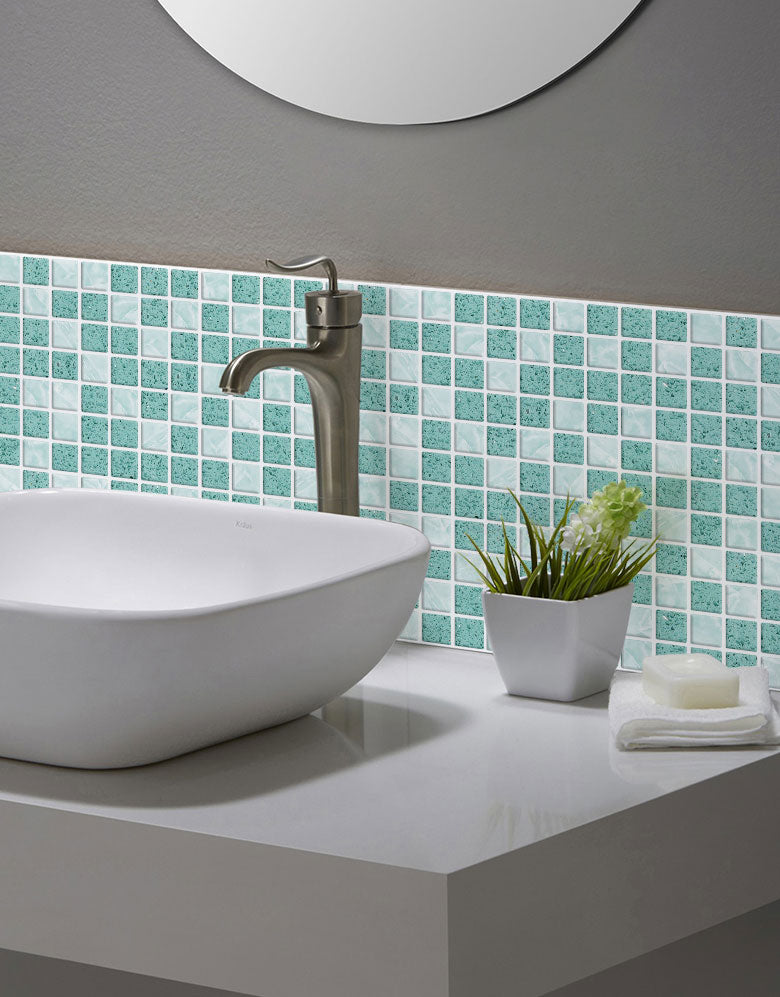 Papel de Parede Adesivo Turquesa Light