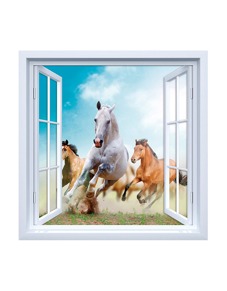 Adesivo de Janela Cavalos