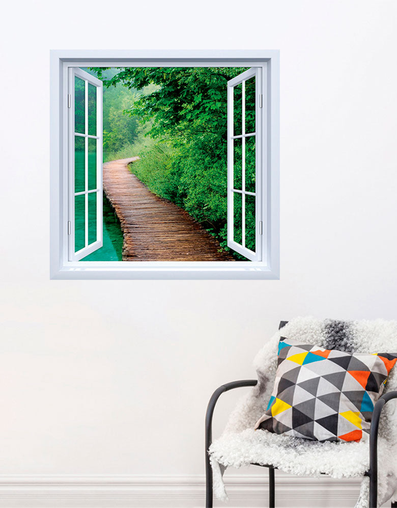 Adesivo de Janela Caminho no Lago