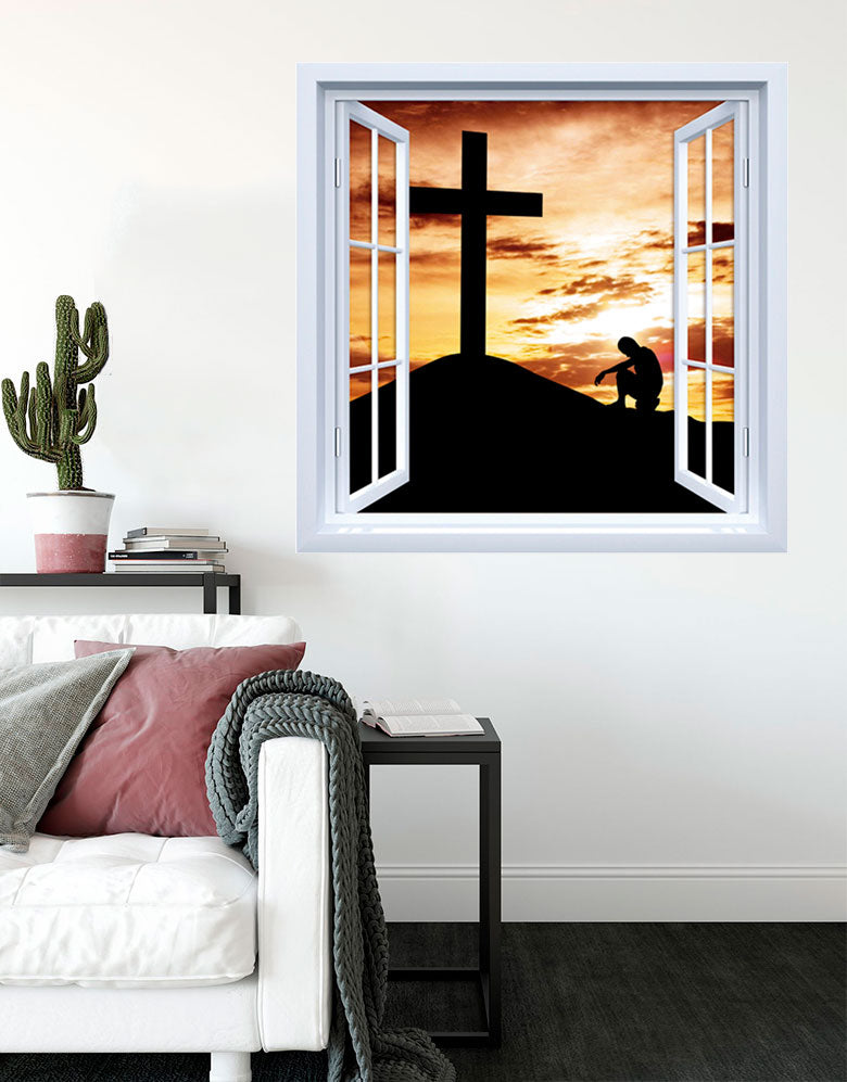 Adesivo de Janela Cruz