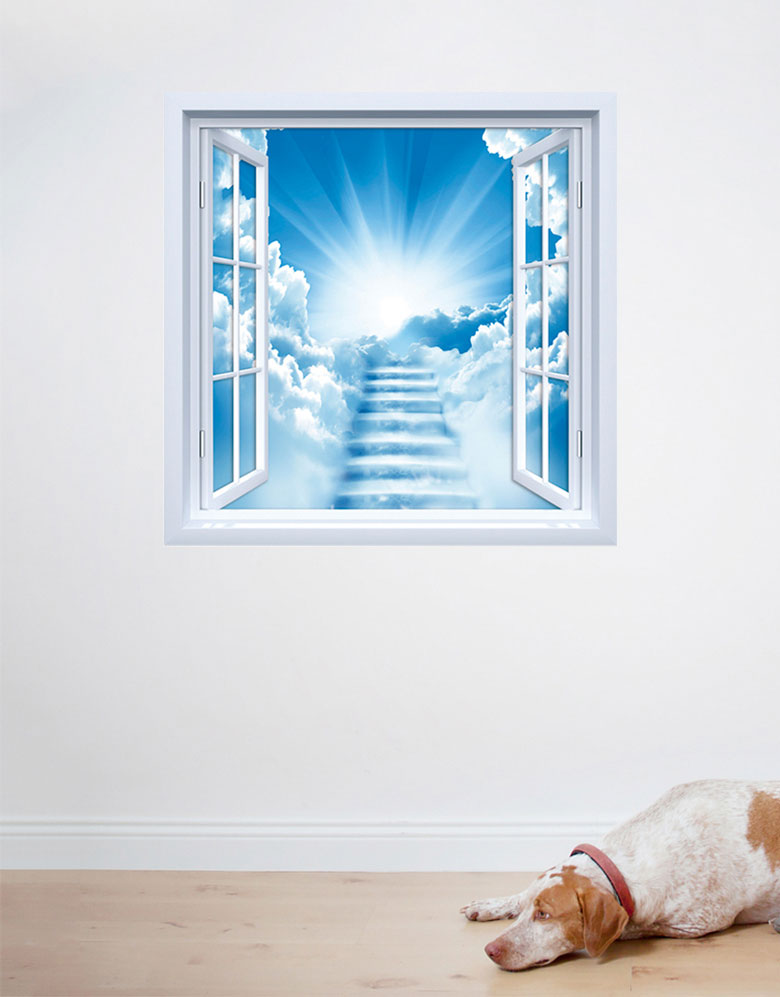 Adesivo de Janela Escada Para o Céu