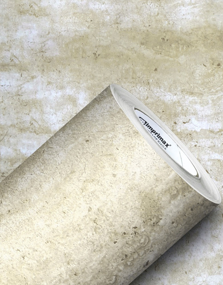 Adesivo para Chão Mármore Travertino Fosco