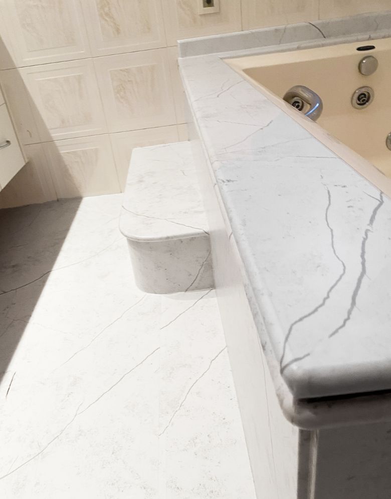 Adesivo para Piso Mármore Branco Marquina Matte