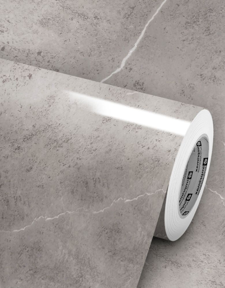 Adesivo para Piso Mármore Cinza Armani Brilho