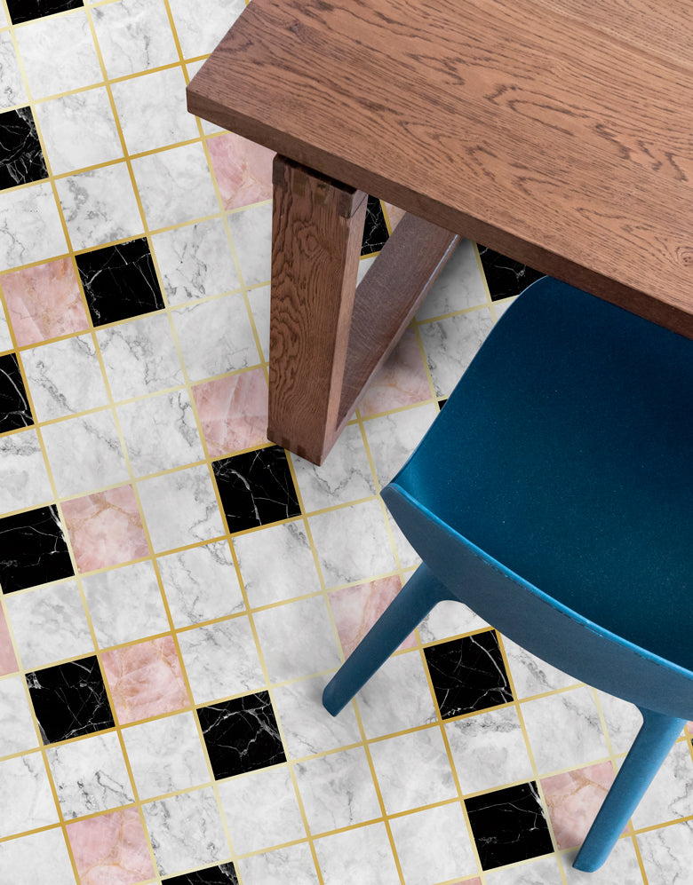 Adesivo para Piso Mosaico Marmorizado