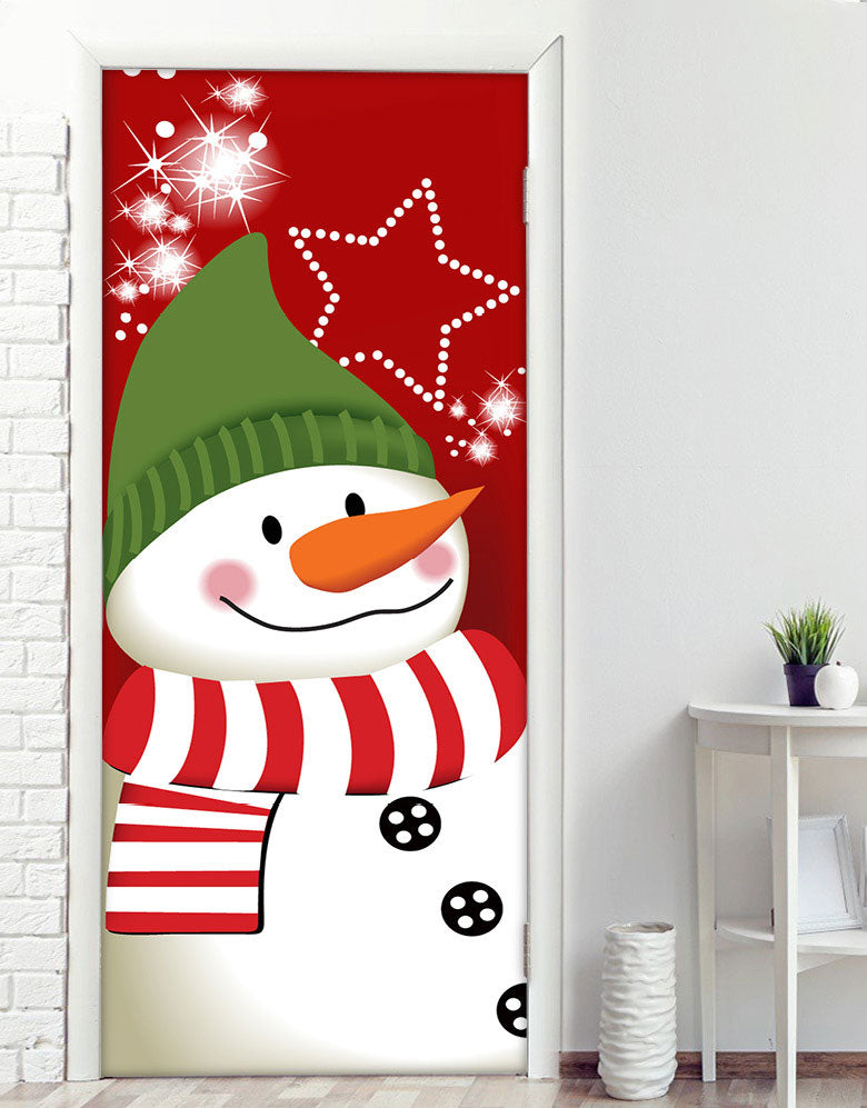 Adesivo para Porta Boneco de Neve