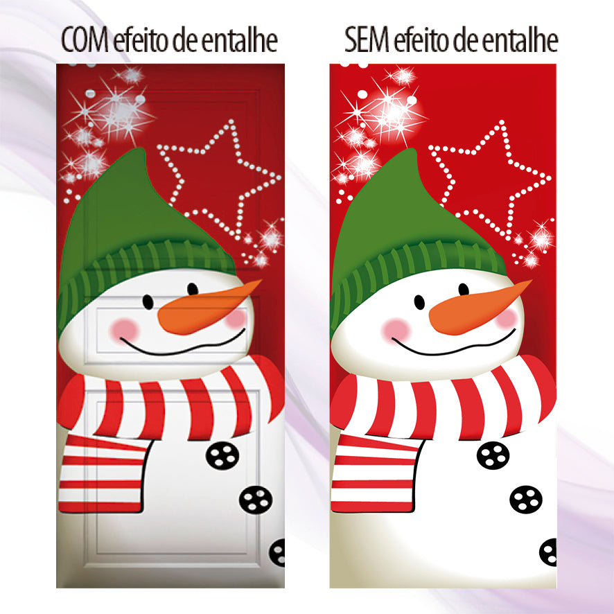 Adesivo para Porta Boneco de Neve