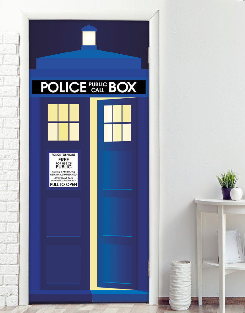 Adesivo para Porta Cabine Telefônica Azul