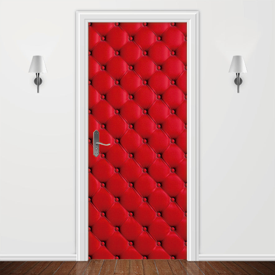 Adesivo para Porta Capitonê Vermelho