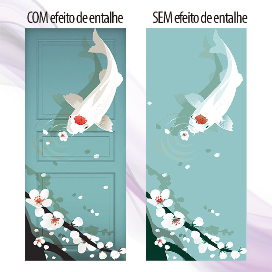 Adesivo para Porta Carpa Japonesa