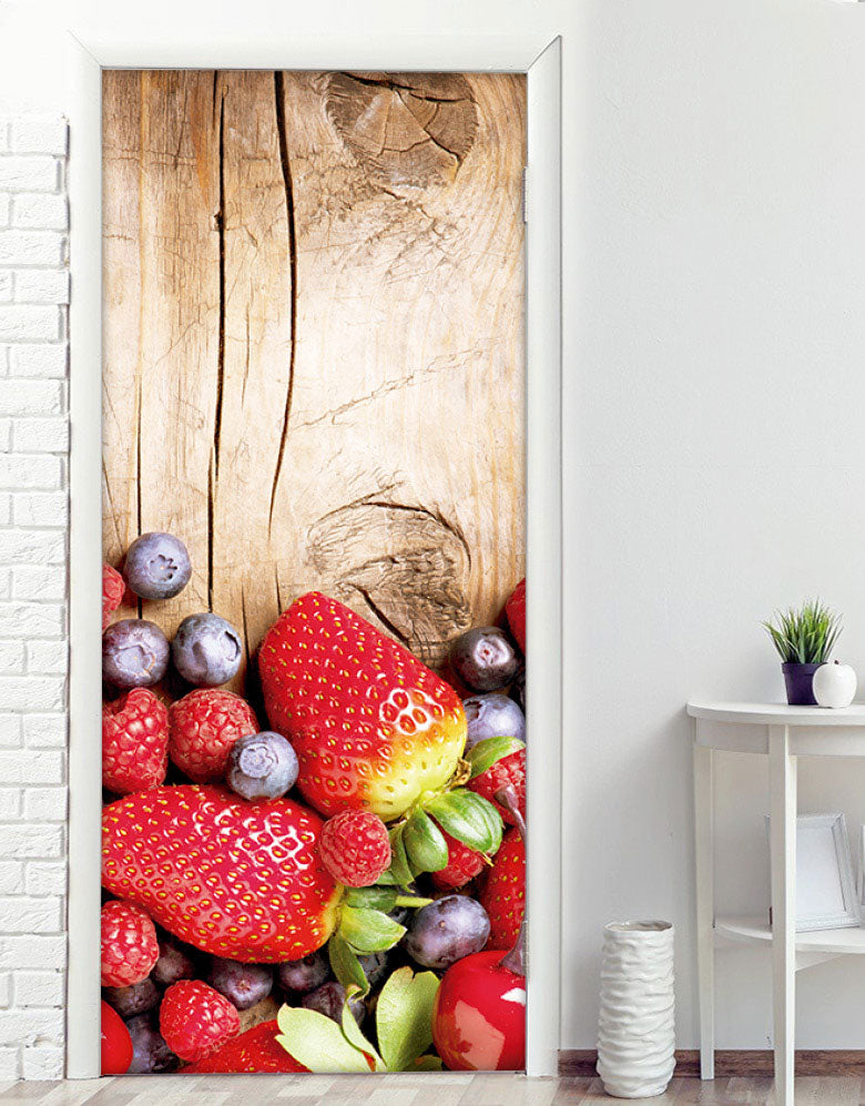 Adesivo para Porta Cozinha Rústica