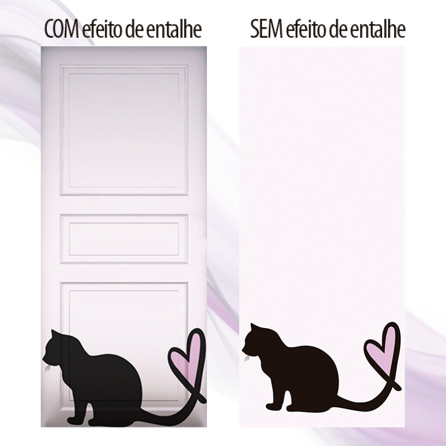 Adesivo para Porta Gatinho