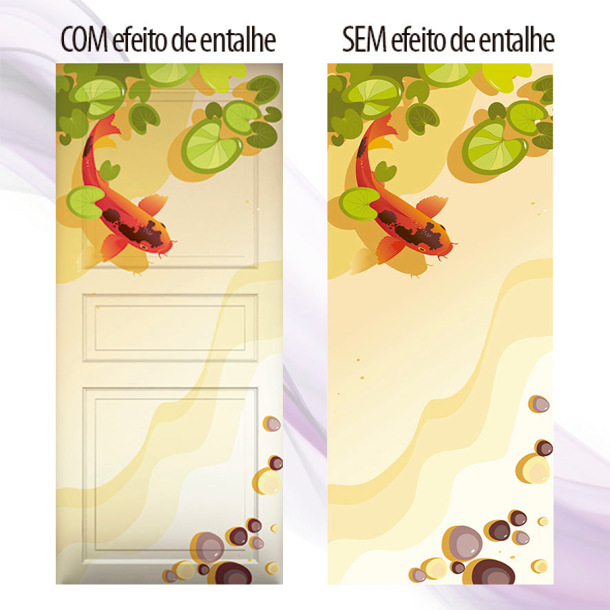 Adesivo para Porta Lago de Carpas