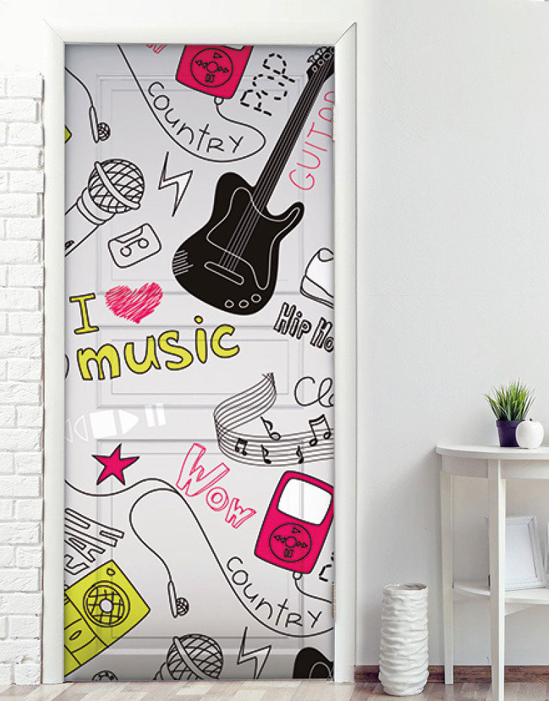 Adesivo para Porta Musicas Pop