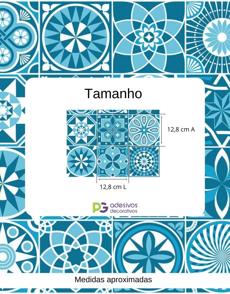 Papel de Parede Adesivo Azulejo Acqua