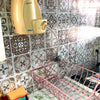 KIT DE 2 ROLOS - 3,00m x 50cm - Papel de Parede Adesivo Azulejo Nude