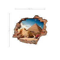 Adesivo Decorativo Buraco 3D Pirâmide