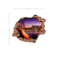 Adesivo Decorativo Buraco 3D Ponte São Francisco
