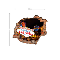 Adesivo Decorativo Buraco 3D Las Vegas