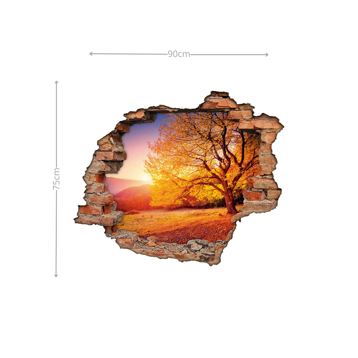 Adesivo Decorativo Buraco 3D Fim de Tarde