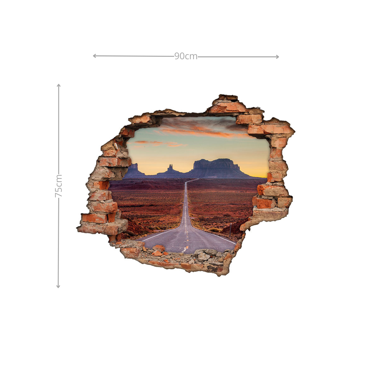 Adesivo Decorativo Buraco 3D Estrada